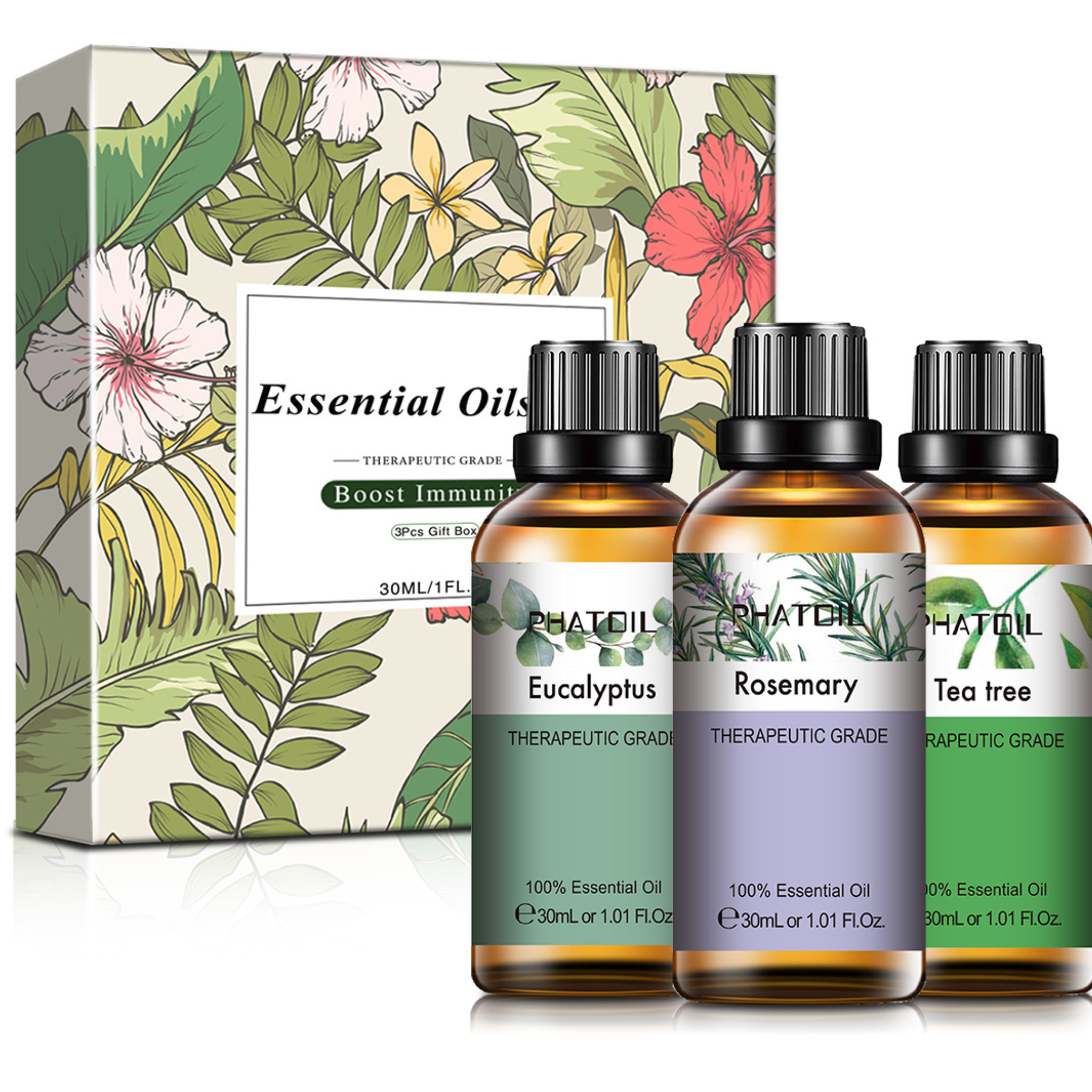 Essential Oil Gift Box  100% Natural & Therapeutic Grade Oil - Pack of 3  Oils – VedaOils USA